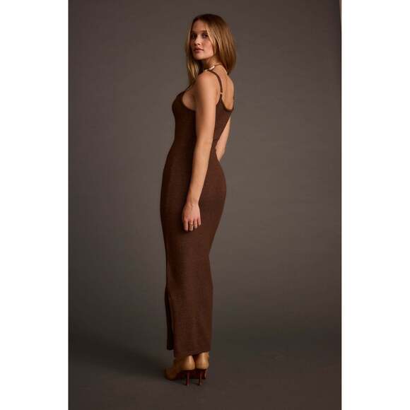 12th Tribe Teresa Mocha Sweater Midi Dress Size MM - Picture 2 of 3